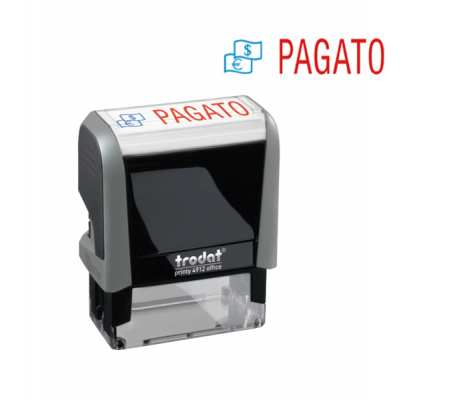 Timbro Office Printy Eco - PAGATO - 47 x 18 mm - Trodat 43265 - 43265. - 1900849426766 - DMwebShop