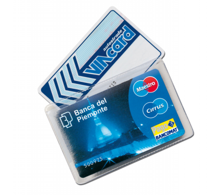 Portacard Cristalcard per 2 tessere - 9,7 x 6,3 cm - conf. 100 pezzi - Alplast - 999 - 8015915009996 - DMwebShop