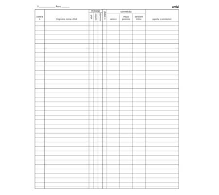Registro arrivi-partenze - 31 x 24,5 cm - 46 pagine - conf. 2 pezzi - Edipro - E2839 - 8023328283902 - DMwebShop