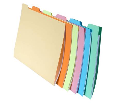 Cartelline con tacca per cartelle sospese - cassetto - 240 gr - 24 x 32 cm - pacco 6 pezzi - conf. 10 pezzi - Exacompta - 337000E - 3130633370007 - DMwebShop