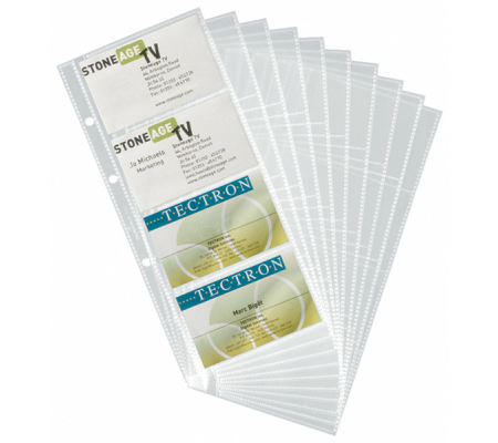 Buste di ricambio - per portabiglietti Visifix Pro - 80 biglietti da visita - 57 x 90 mm - conf. 10 pezzi - Durable - 2387-19 - 4005546250168 - DMwebShop