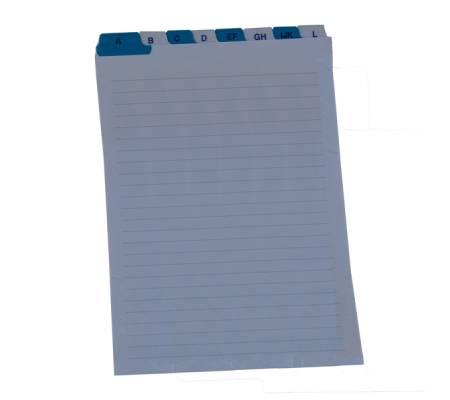 Schede - rubrica A-Z - 24 x 17 cm - verticale - bianco - Edipro - E3659 - CONF01E3659PZ10 - DMwebShop