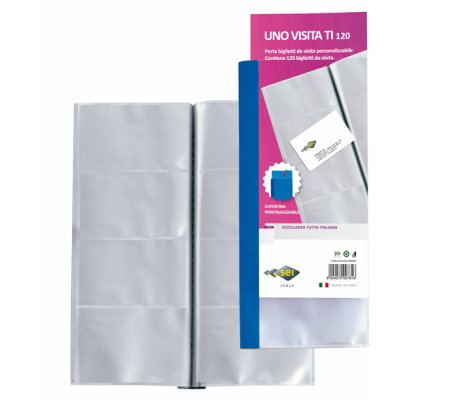 Portabiglietti Uno Visita TI 120 - 12 x 26,5 cm - 120 biglietti - trasparente - Sei Rota - 56601507 -  - DMwebShop