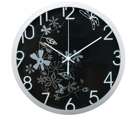 Orologio da parete Flowers - Ø 30,5 cm - nero - Methodo - V150401 -  - DMwebShop