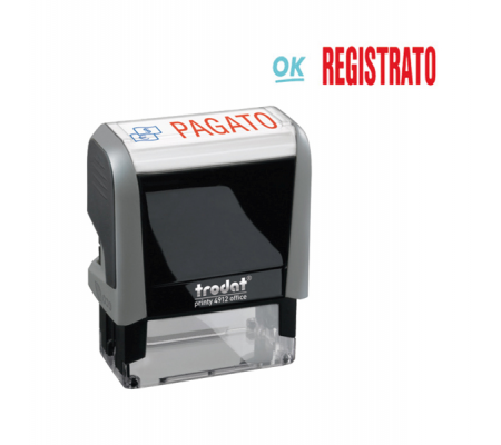 Timbro Office Printy Eco - REGISTRATO - 47 x 18 mm - Trodat - 43268. - 1900849426902 - DMwebShop