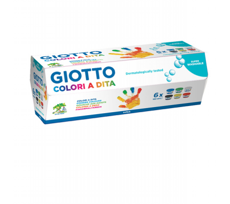 Colori a dita - 100 ml - colori assortiti - conf. 6 pezzi - Giotto - 534100 - 8000825531606 - DMwebShop