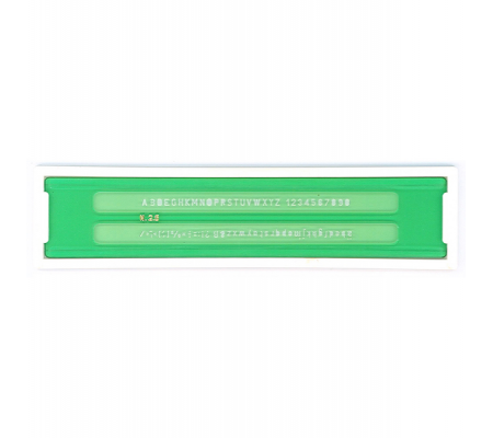 Normografo lettere e cifre Uni - 3,5 mm - verde - Arda - 30035 - 8003438300355 - DMwebShop