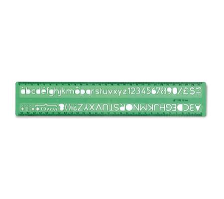 Normografo lettere e cifre Uni - 10 mm - verde - Arda - 30010 - 8003438300102 - DMwebShop