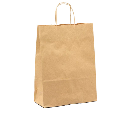 Shopper in carta maniglie cordino - 54 x 14 x 45 cm - avana - conf. 10 sacchetti - Mainetti Bags - 067105 - 8029307067105 - DMwebShop