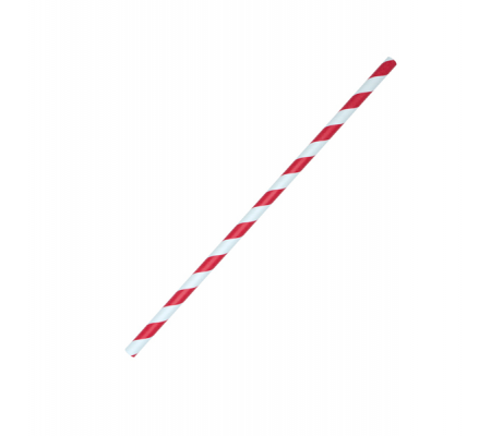 Cannucce Stripes carta rosso-bianco - conf. 12 pezzi - Big Party - 73603 -  - DMwebShop