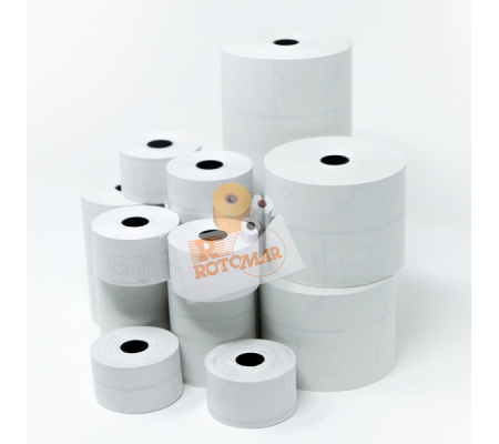Rotolo per registratori di cassa - 57,5 mm x 60 mt - Ø esterno 68 mm - 55 gr - anima 12 mm - blister 10 pezzi - Rotomar - FSRTOBPA57560 - 8023215810266 - DMwebShop