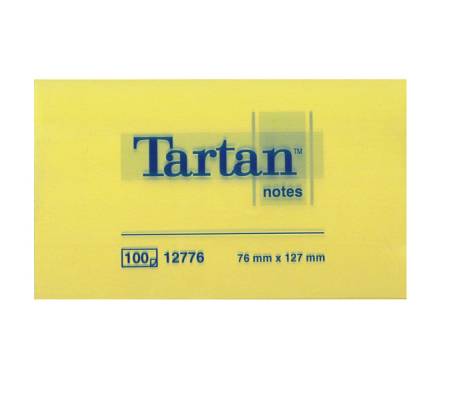 Blocco foglietti - giallo pastello - 76 x 127 mm - 63 gr - 100 fogli - conf. 12 pezzi - Tartan - 7100296678 - 3134375060097 - DMwebShop