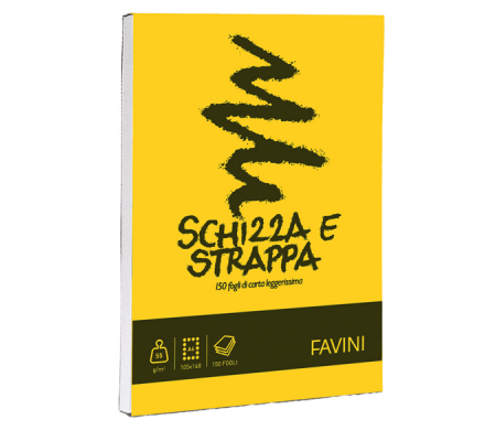 Blocco Schizza e Strappa - A6 - 105 x 148 mm - 50 gr - 150 fogli - Favini A200706