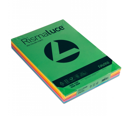 Carta Rismaluce - A3 - 140 gr - mix 6 colori - conf. 200 fogli - Favini - A65X213 - 8007057628470 - DMwebShop