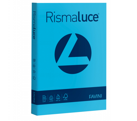 Carta Rismaluce - A4 - 200 gr - azzurro 55 - conf. 125 fogli - Favini A67G104