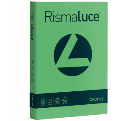 Carta Rismaluce - A4 - 200 gr - verde 60 - conf. 125 fogli - Favini - A67D104 - 8007057616347 - DMwebShop