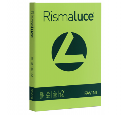 Carta Rismaluce - A4 - 200 gr - verde pistacchio 54 - conf. 125 fogli - Favini A67M104