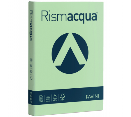 Carta Rismacqua - A4 - 200 gr - verde chiaro 09 - conf. 125 fogli - Favini A67P104