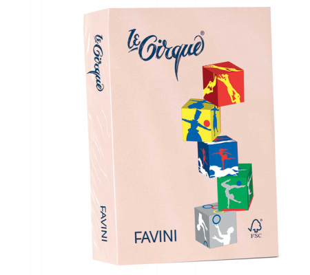 Carta Le Cirque - A4 - 80 gr - salmone pastello 103 - conf. 500 fogli - Favini A715504