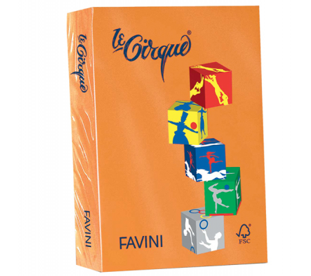 Carta Le Cirque - A4 - 80 gr - arancio 205 - conf. 500 fogli - Favini A71E504