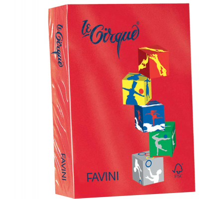 Carta Le Cirque - A4 - 160 gr - rosso scarlatto 209 - conf. 250 fogli - Favini A74C304