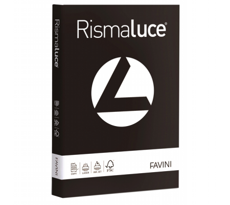 Carta Rismaluce - A4 - 200 gr - nero 63 - conf. 125 fogli - Favini A67A134