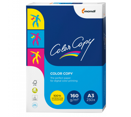 Carta Color Copy - A3 - 160 gr - bianco - conf. 250 fogli - Mondi 6342