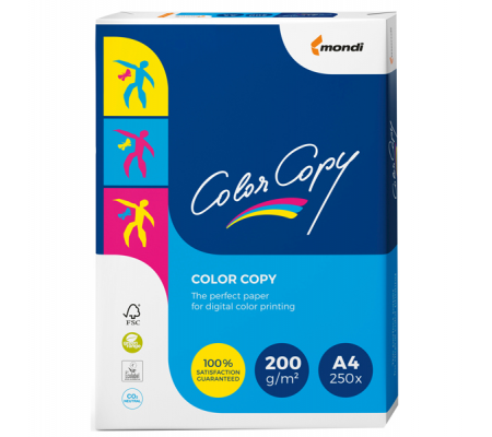 Carta Color Copy - A4 - 200 gr - bianco - conf. 250 fogli - Mondi 6351