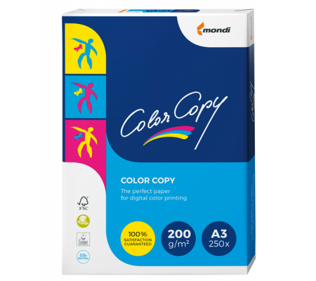 Carta Color Copy - A3 - 200 gr - bianco - conf. 250 fogli - Mondi 6352