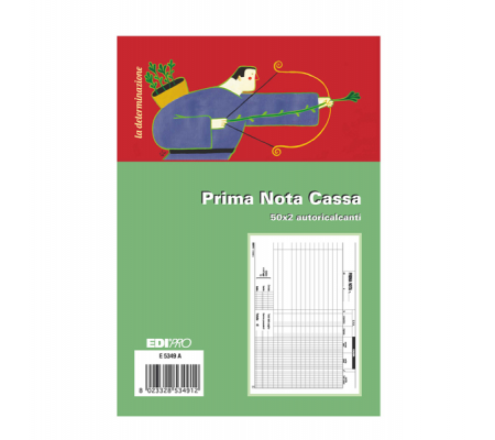 Blocco prima nota cassa - 50-50 fogli autoricalcanti - 14,8 x 23 cm - Edipro E5349A