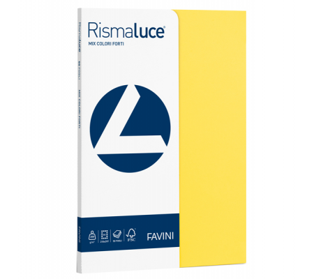 Carta Rismaluce Small - A4 - 200 gr - mix 5 colori - conf. 50 fogli - Favini A69X504