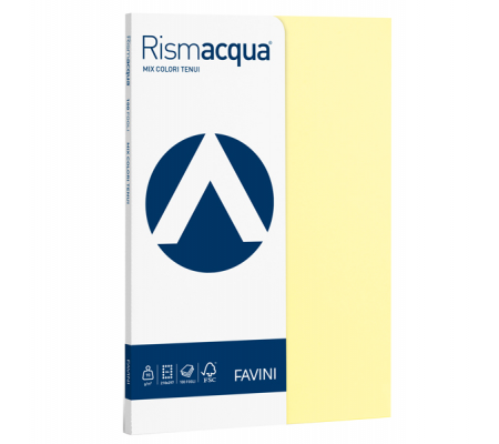 Carta Rismacqua Small - A4 - 90 gr - mix 5 colori - conf. 100 fogli - Favini A69X124