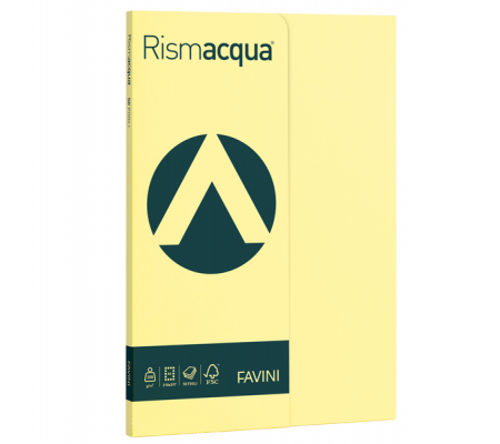 Carta Rismacqua Small - A4 - 200 gr - giallo chiaro 07 - conf. 50 fogli - Favini - A692544 - 8007057615418 - DMwebShop