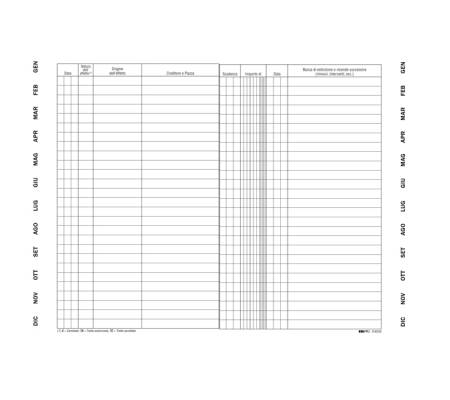 Scadenziario spiralato effetti passivi - 24 x 17 cm - 36 fogli - Edipro - E4033 - 8023328403300 - DMwebShop