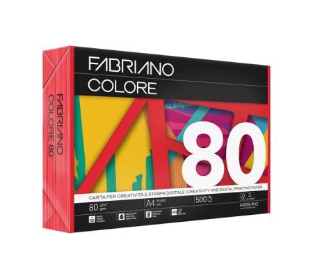 FabrianoColore - A4 - 80 gr - colori forti rosso - conf. 500 fogli - Fabriano - 74521297 - 8001348233961 - DMwebShop