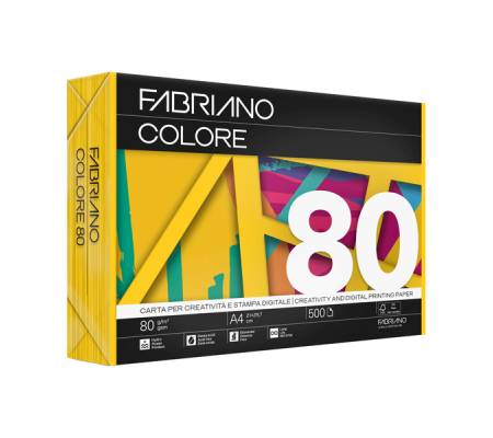 FabrianoColore - A4 - 80 gr - colori forti giallo - conf. 500 fogli - Fabriano - 74621297 - 8001348233978 - DMwebShop