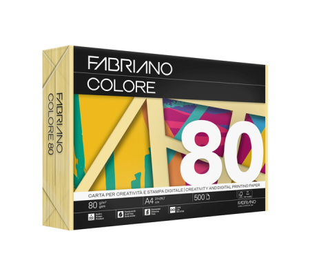 Carta Copy Tinta - A4 - 80 gr - colore tenue banana - conf. 500 fogli - Fabriano - 61121297 - DMwebShop