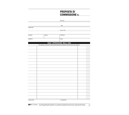 Blocco copia commissione - 50 fogli - 2 copie autoricalcanti - 23 x 15 cm - Edipro - E5229A - 8023328522919 - DMwebShop