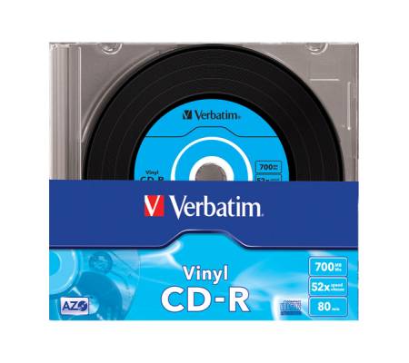 Scatola 10 CD-R Data Life Plus Data Vinyl - slim 1X-52X - 700Mb - Verbatim - 43426 - 23942434269 - DMwebShop