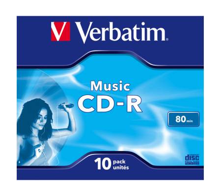 Scatola 10 CD-R Music Live It! Serigrafato - colorato - 80min - Verbatim - 43365 - 23942433651 - DMwebShop