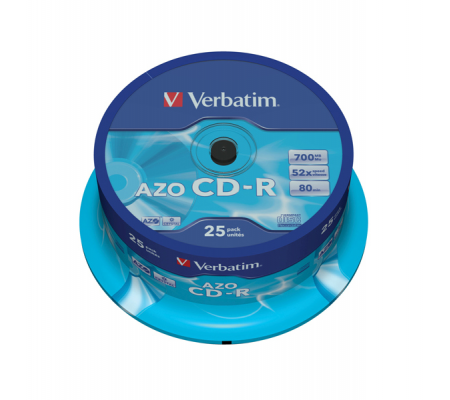 Scatola 25 CD-R DataLife Plus - 1X-52X - serigrafato - 700Mb - Verbatim - 43352 - 023942433521 - DMwebShop