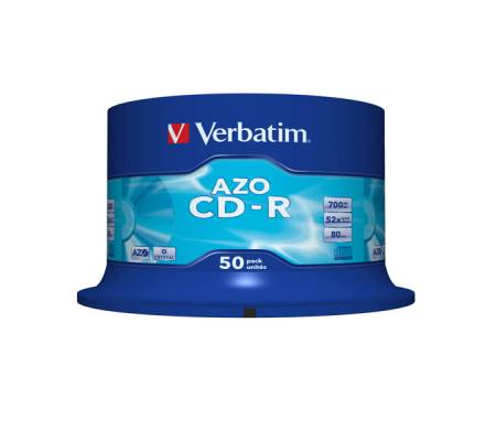 Scatola 50 CD-R DataLife Plus - 1X-52X - serigrafata crystal - 700Mb - Verbatim - 43343 - 23942433439 - DMwebShop