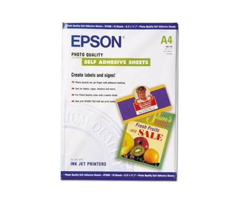 Self-Adhesive Photo Paper - A4 - 10 Fogli - Epson C13S041106