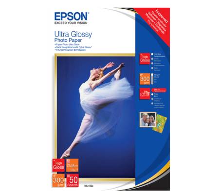 Carta Fotografica Ultra Glossy Photo Paper - 13 x 18 cm - 50 Fogli - Epson - C13S041944 - 10343855557 - DMwebShop