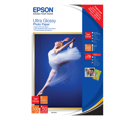 Carta Fotografica Ultra Glossy Photo Paper - 13 x 18 cm - 50 Fogli - Epson C13S041944