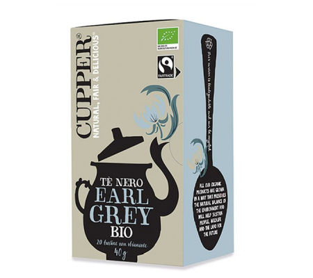 Filtri Te' nero - biologico - gusto Earl Grey - conf. 20 pezzi - Cupper  - 0041228 -  - DMwebShop