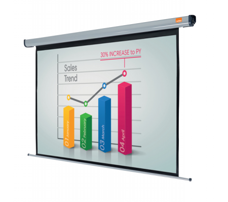 Schermo elettrico per proiezione a parete - Plug e Play - 120 x 160 cm - diagonale 200 cm - Nobo - 1901971 - 5028252172707 - 48284_1 - DMwebShop
