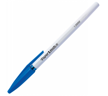 Penna a sfera - con cappuccio 045 - punta 1 mm - blu - busta 8 pezzi - Papermate - 2084422 - 88898_2 - DMwebShop