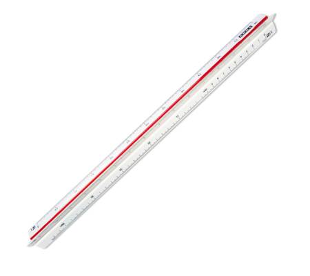Scalimetro Isoteck - 30 cm - per arredamento - scale 1:20-25-50-75-100-125 - Arda - 110 - 8003438001108 - DMwebShop