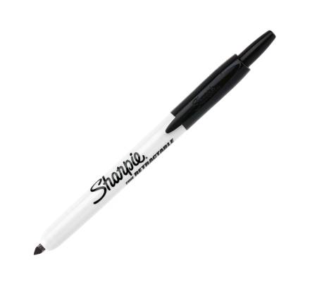 Marcatore permanente fine RT a scatto - punta conica fine - 1 mm - nero - conf. 12 pezzi - Sharpie - S0810840 - 3501170818442 - DMwebShop